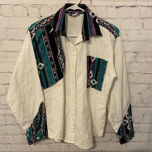 Vintage Western Rodeo Button Down